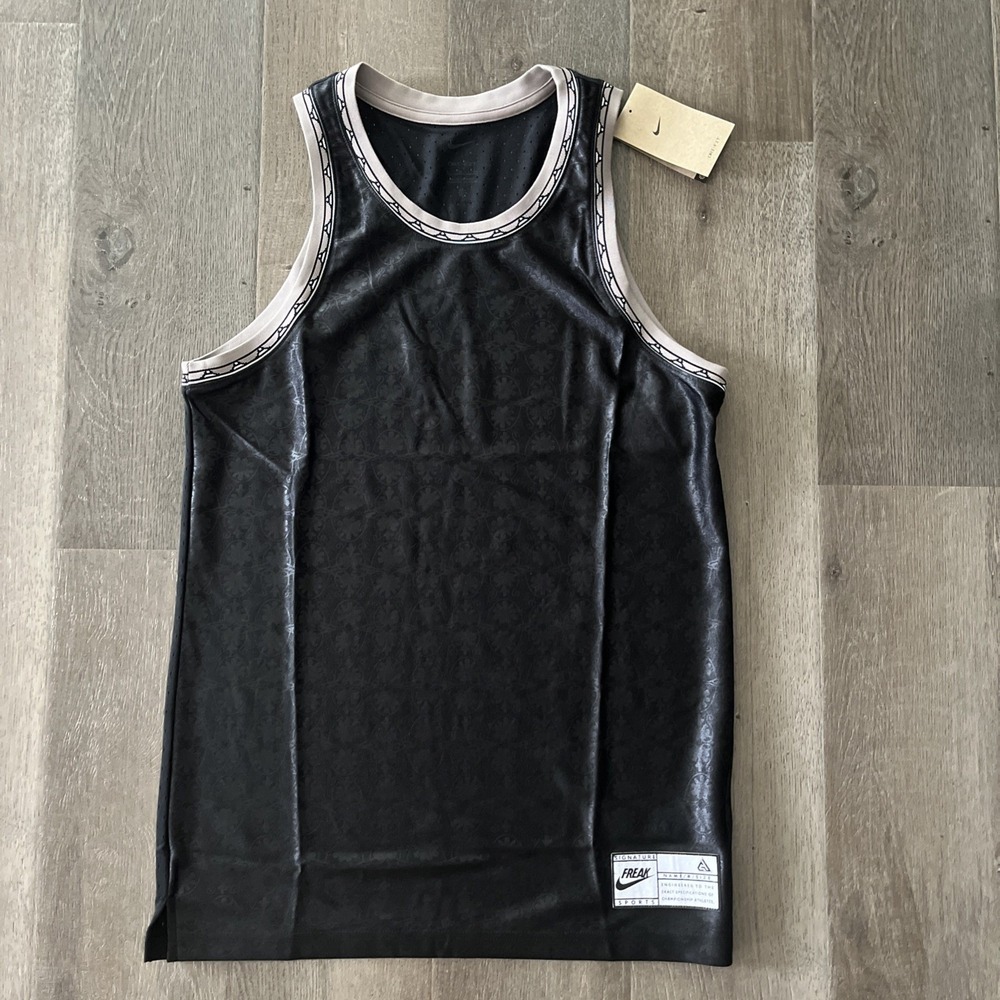 Nike Dri-FIT Jersey Giannis Freak Signature Black Men's Basketball Sz Small New
